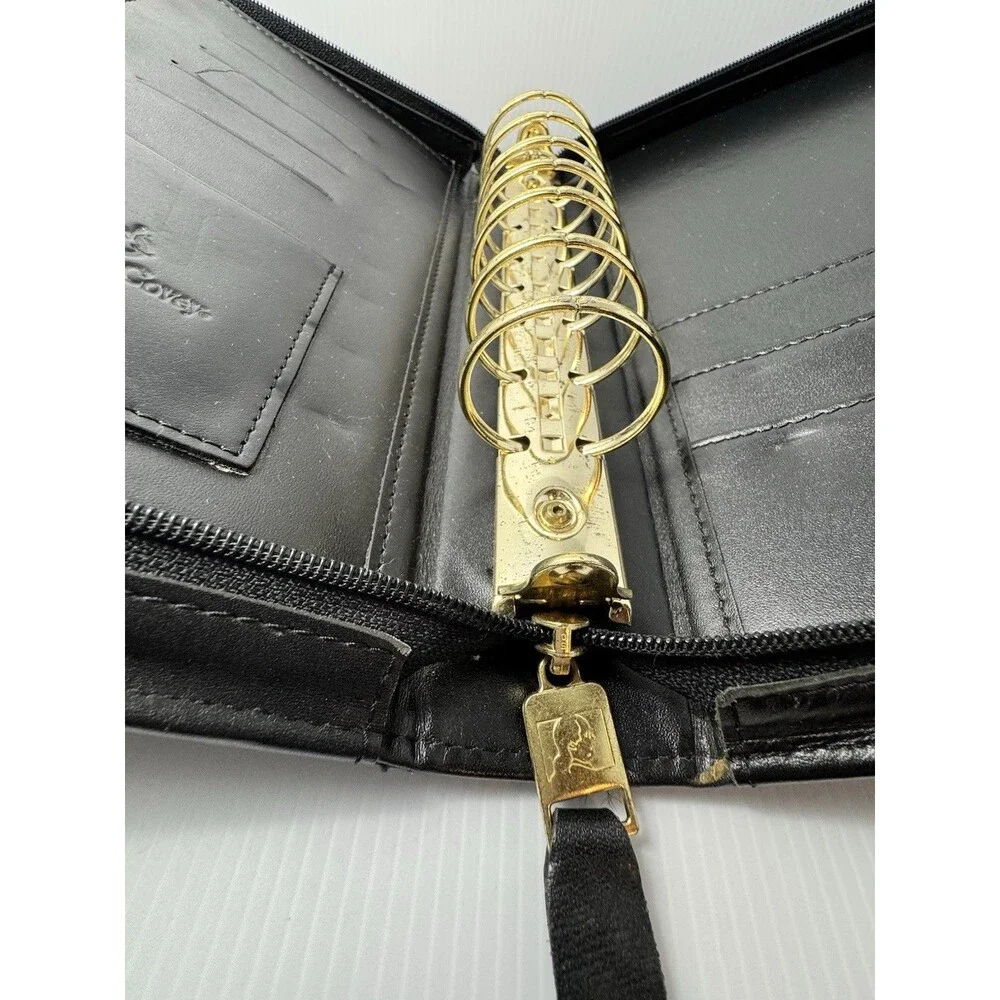 VTG Leather  Franklin Covey Planner Crossbody Strap Classic Zip  Free Shipping